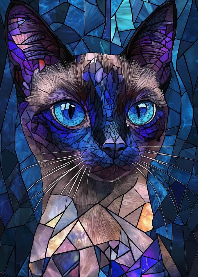 Stained Glass Cat