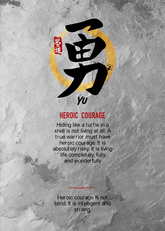 Japanese Kanji for Courage