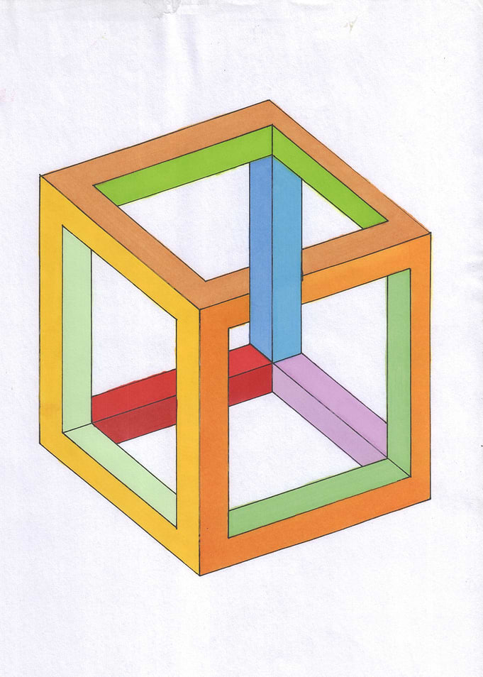 Impossible Cube Illustration