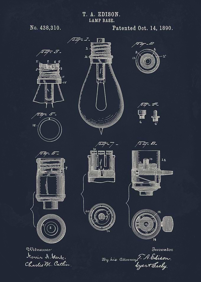 Edison Light Bulb Base Patent