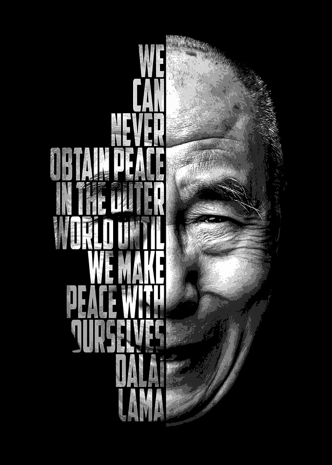 Dalai Lama Quote Typography
