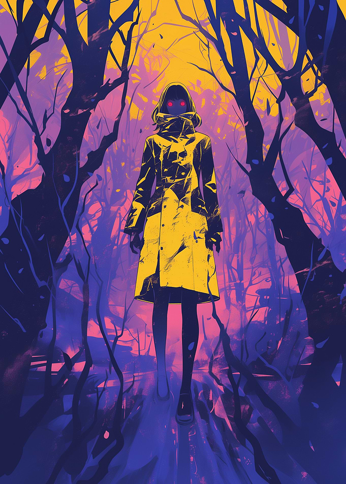 Mysterious Figure in Forest