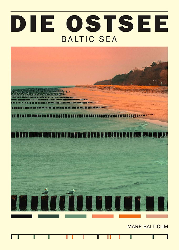 Baltic Sea beach sunset
