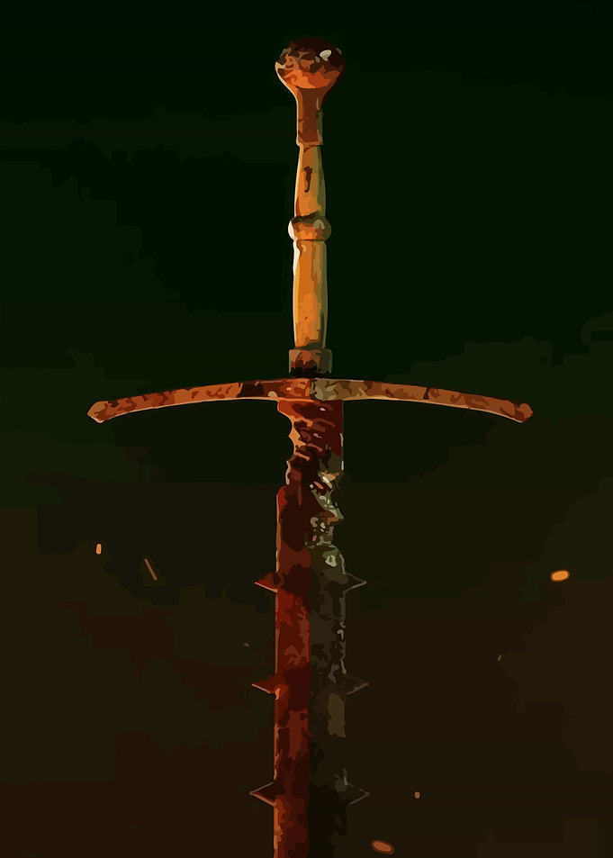 Rusty Sword in Darkness