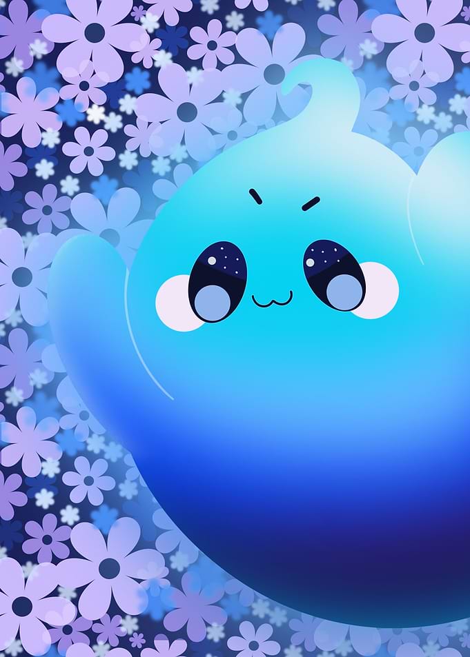 Cute Blue Ghost