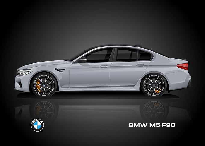 BMW M5 F90 Side View