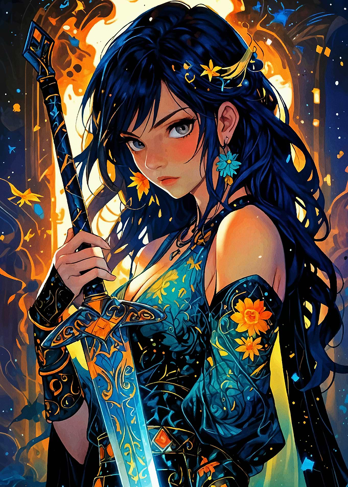 Anime Warrior Woman Girl