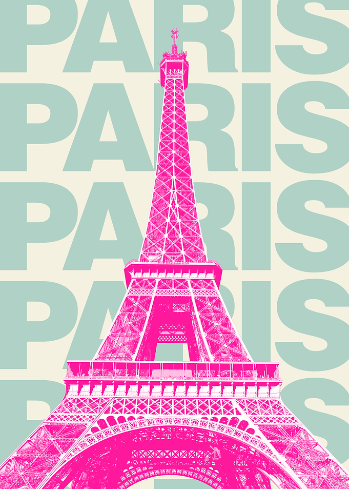 Pink Aesthetic Paris Cool Eifel Tower Poster