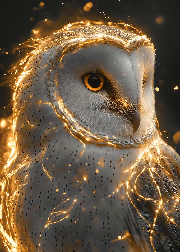 Golden Barred Owl aura