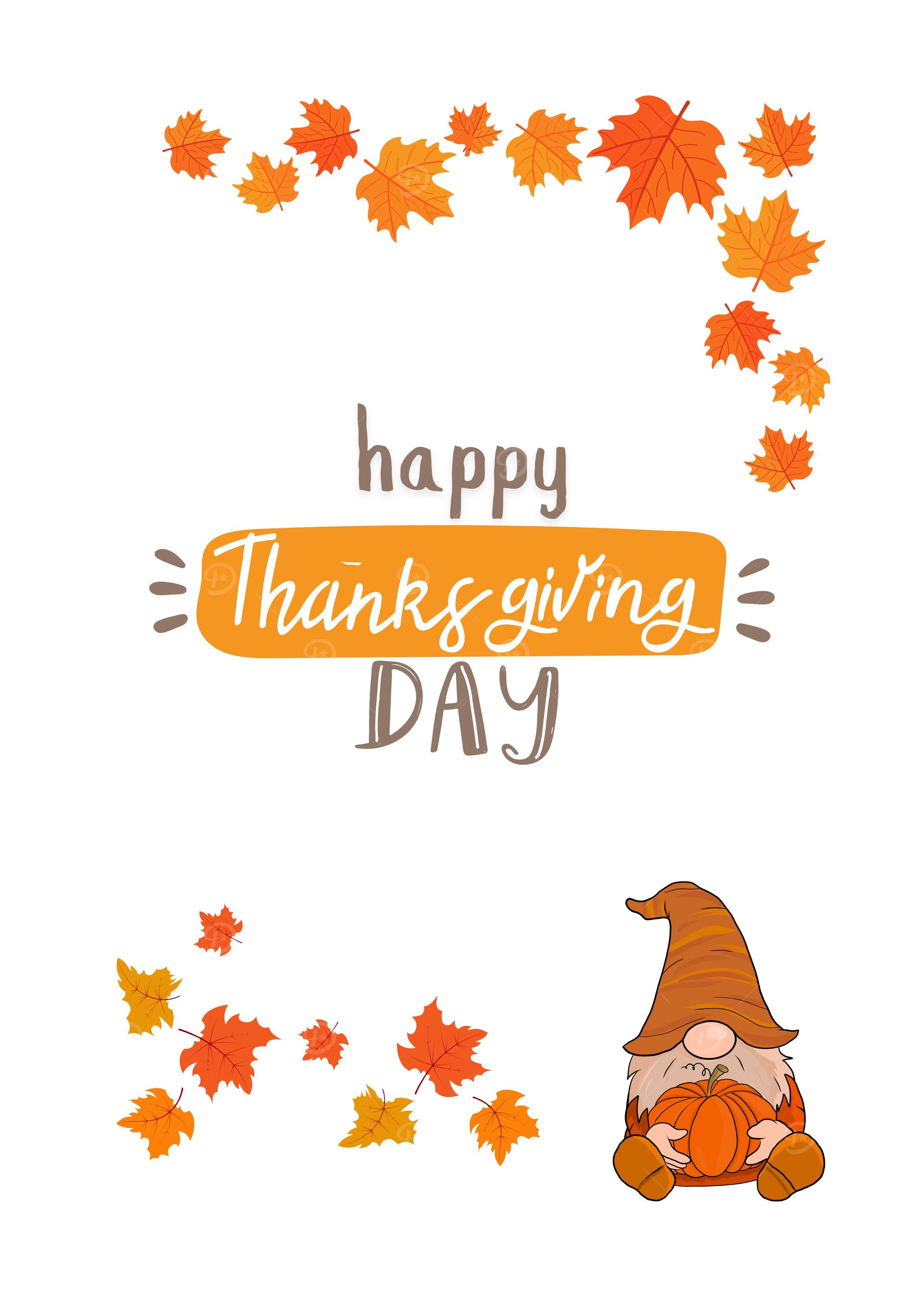 Happy Thanksgiving Day Gnome