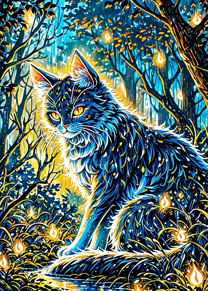 Mystical Forest Cat
