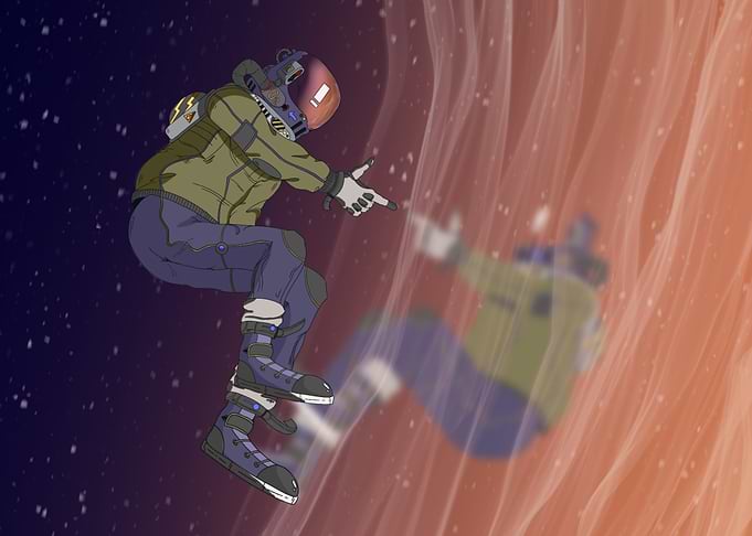 Spaceman in a Vortex
