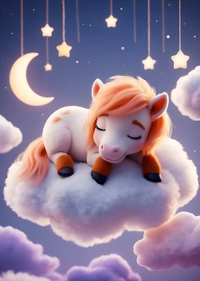 Sleeping Pony on Cloud bedroom
