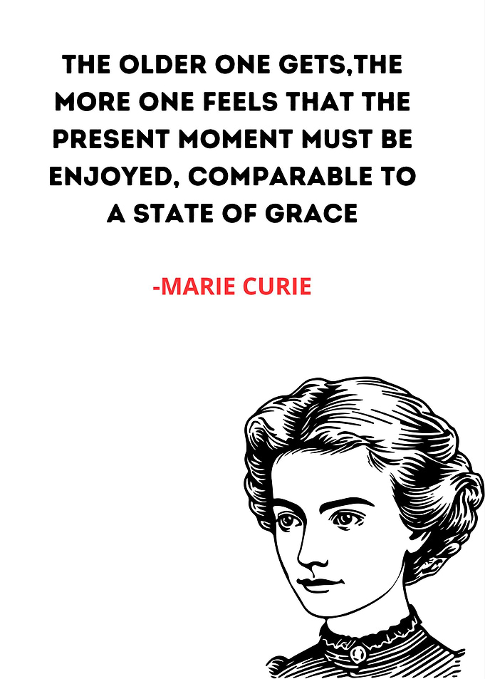 Marie Curie Quote Print
