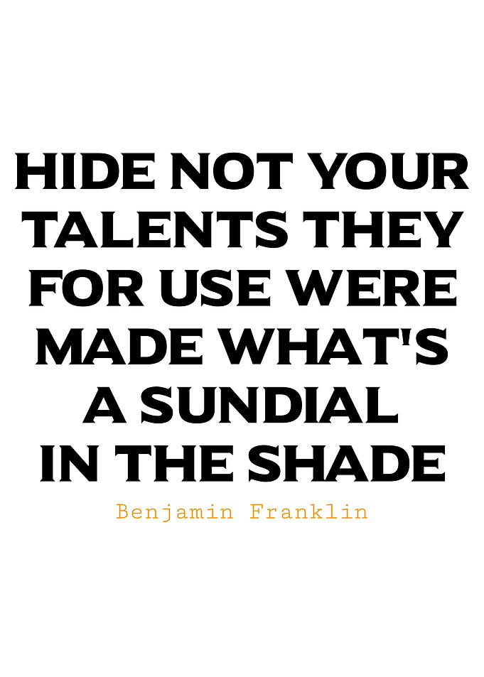 Sundial Quote - Benjamin Franklin