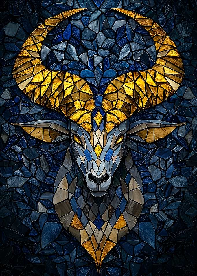 Golden Ram Mosaic