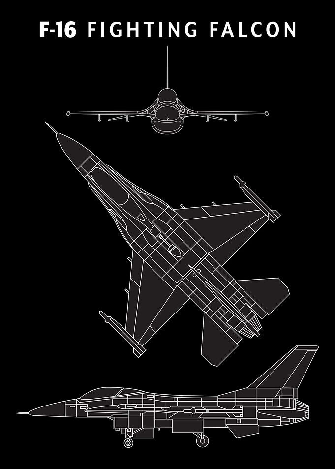 F-16 Fighting Falcon Blueprint