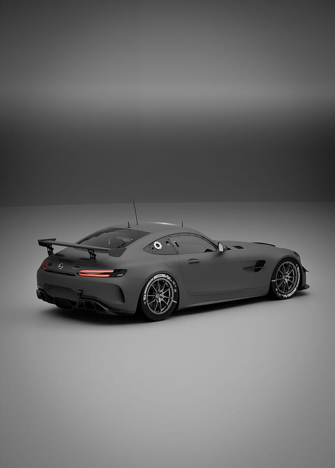 Mercedes-AMG GT4 Race Car - Back-Side View