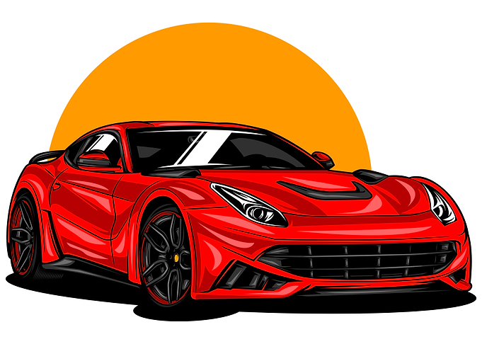 Red Sports Car Illustration