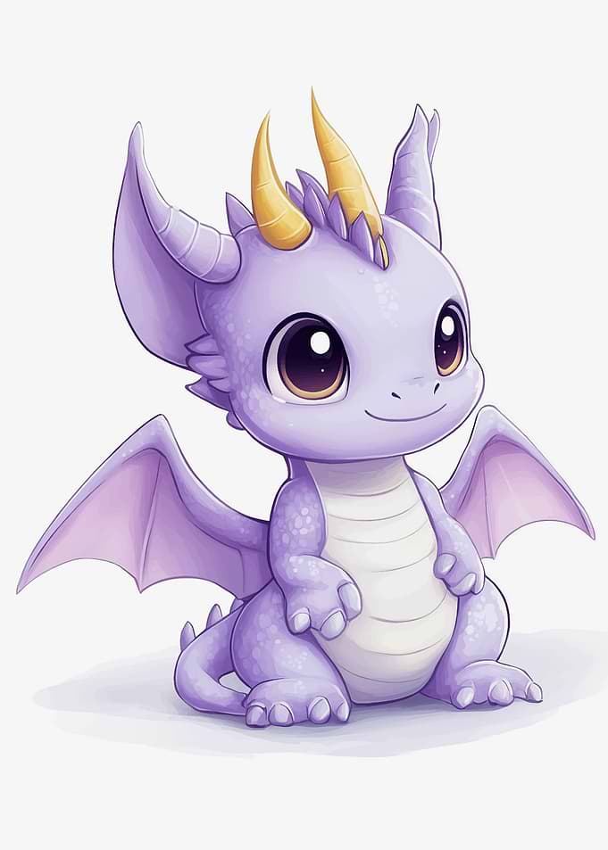 Cute Purple Dragon