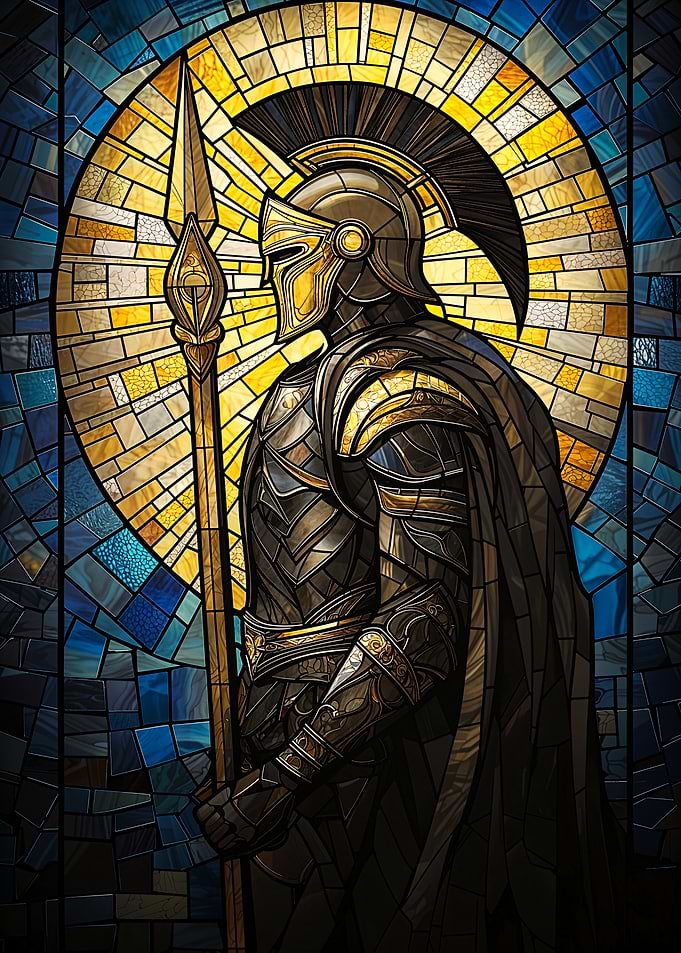 Stained Glass Warrior