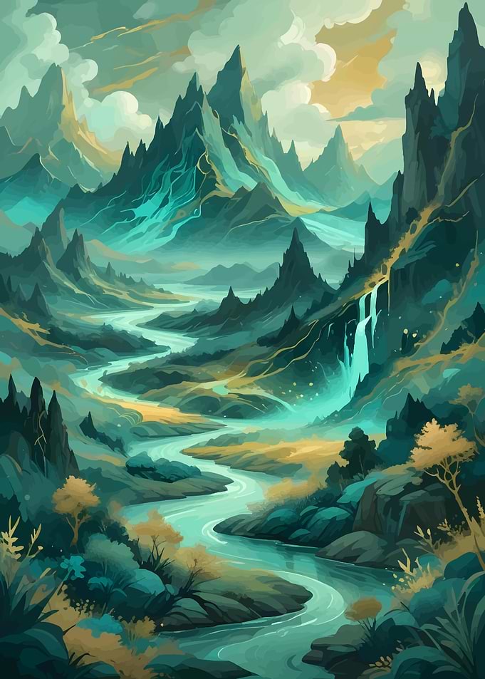 Fantasy Yosemite Kintsugi gold