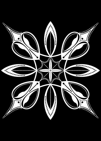 Ornamental Mandala Design Blooming Flower