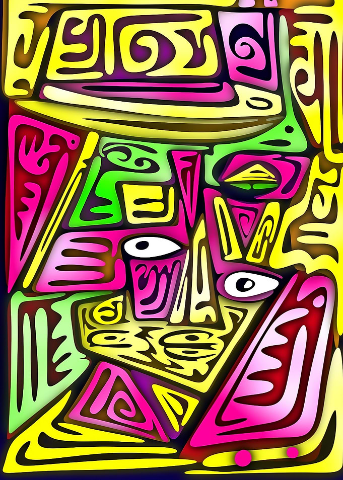 Vibrant Mindscape: A Journey Through Abstract Dimensions