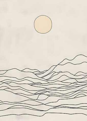 Minimalist Mountain Landscape