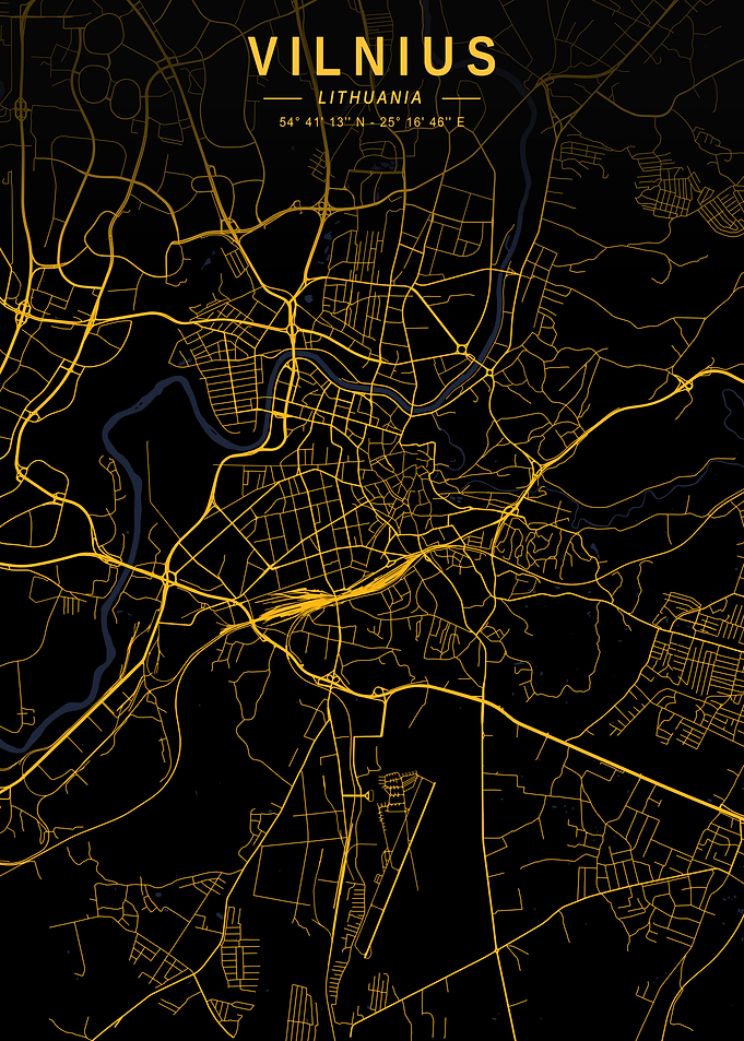 Vilnius Golden City Map