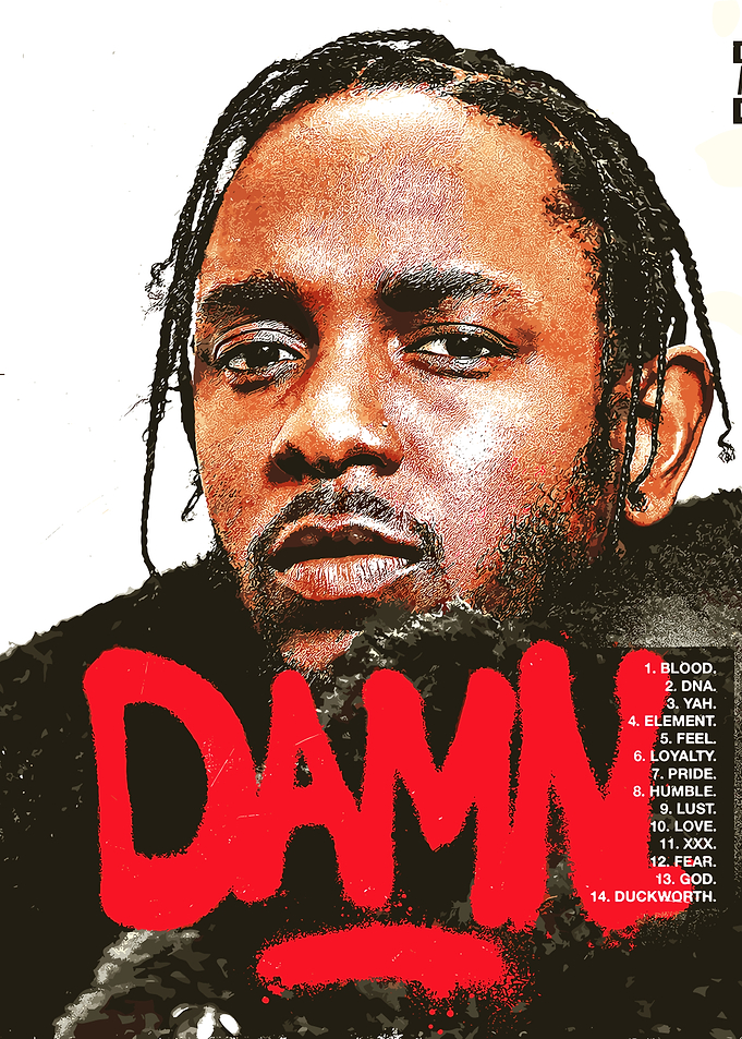Kendrick Lamar DAMN Album Cover