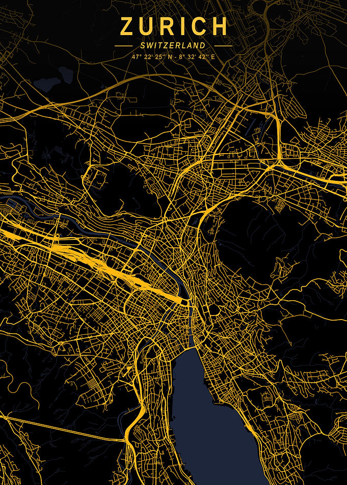 Zurich Golden City Map