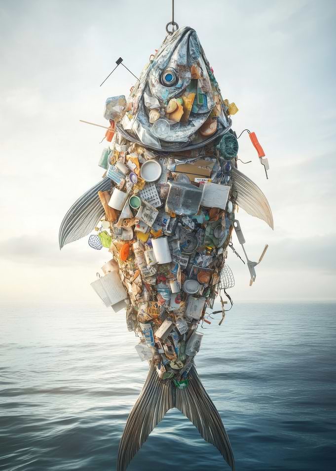 Plastic Fish Sculpture