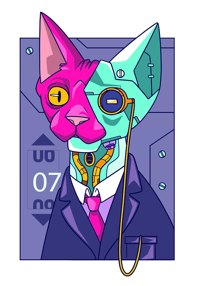 Cybernetic Cat in Suit