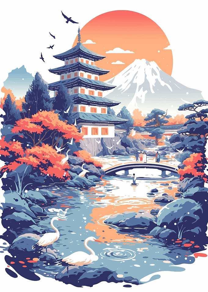 Japanese Temple Landscape