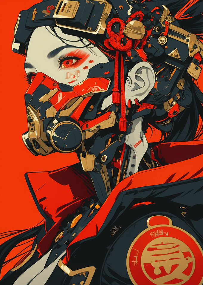 Cyberpunk Samurai Woman