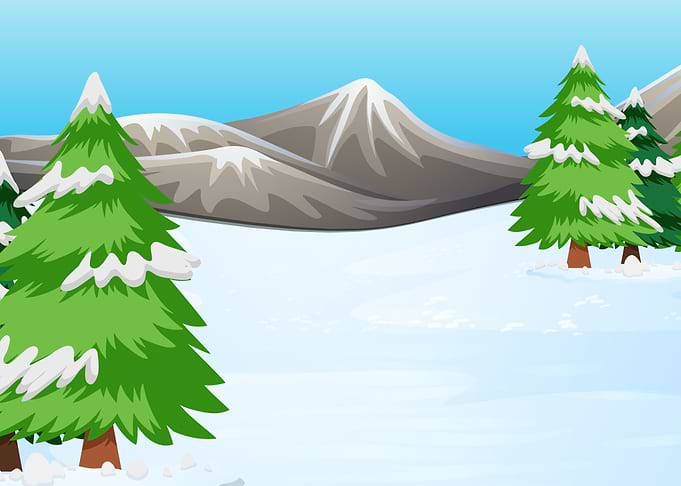 Snowy Mountain Landscape