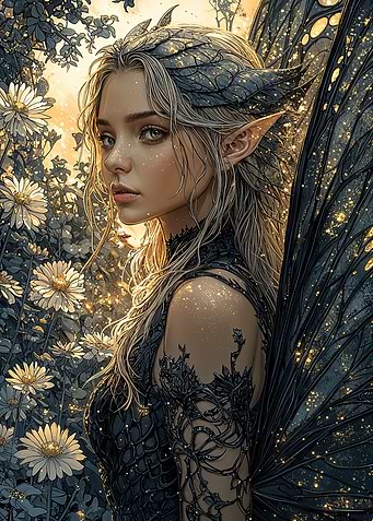 Fairy with Black Wings