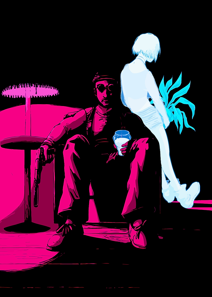 Leon Neon Noir Couple