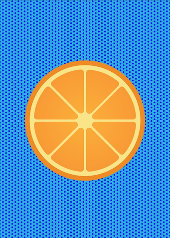 Orange Slice Pop Art