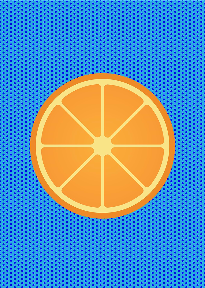 Orange Slice Pop Art