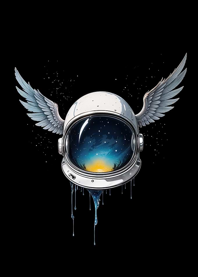 Astronaut Helmet with Wings