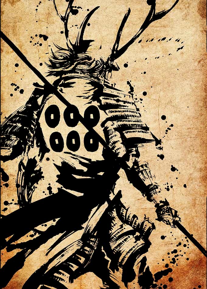 Samurai Warrior Art Print