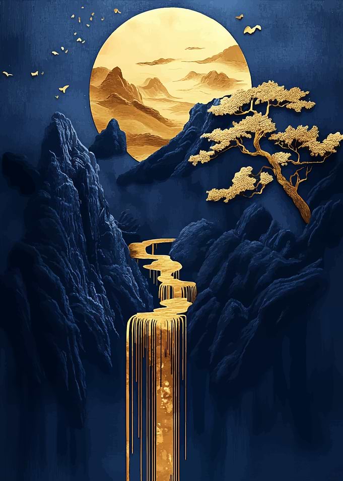Golden bonsai Landscape