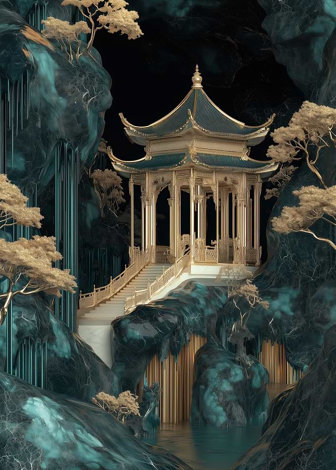 Golden Pagoda in a Mystica