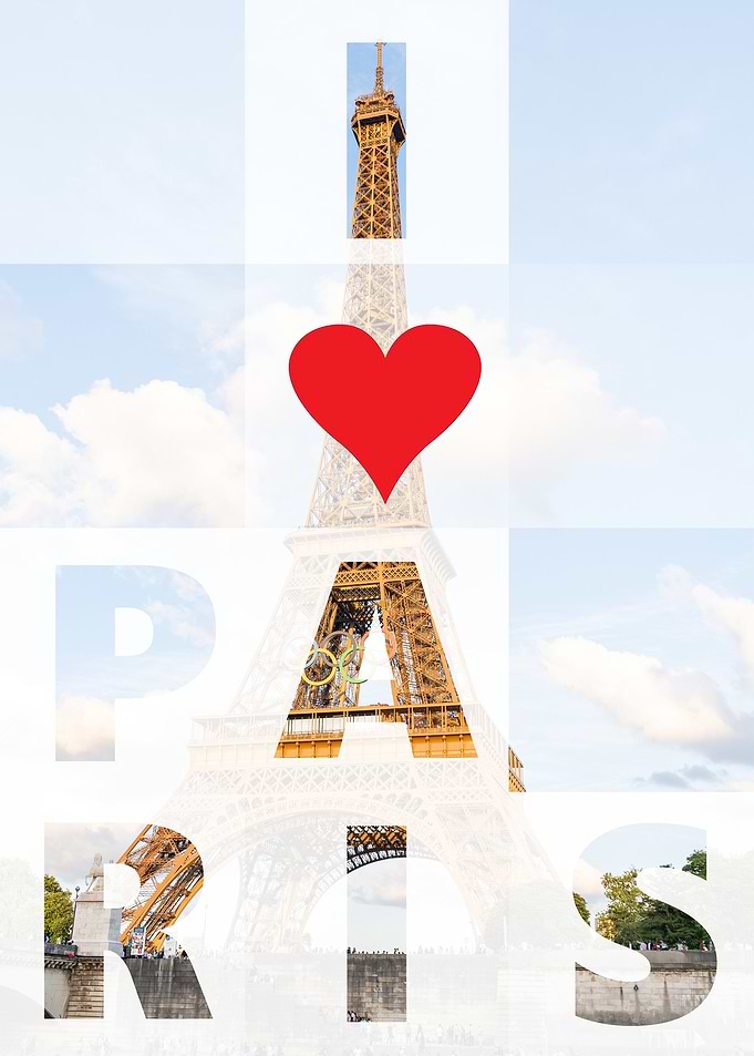 I Love Paris Eiffel Tower card.