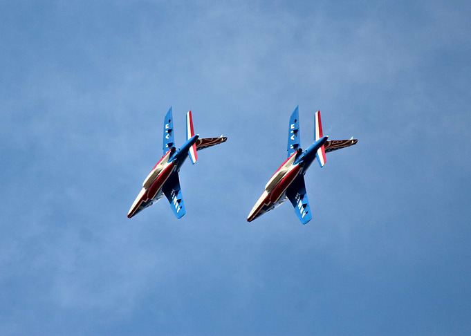 Two Jet Planes in Formation