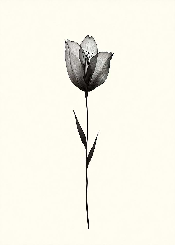 Single Flower Silhouette