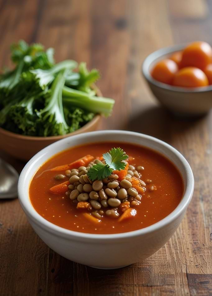 Tomato Soup with Green Beans