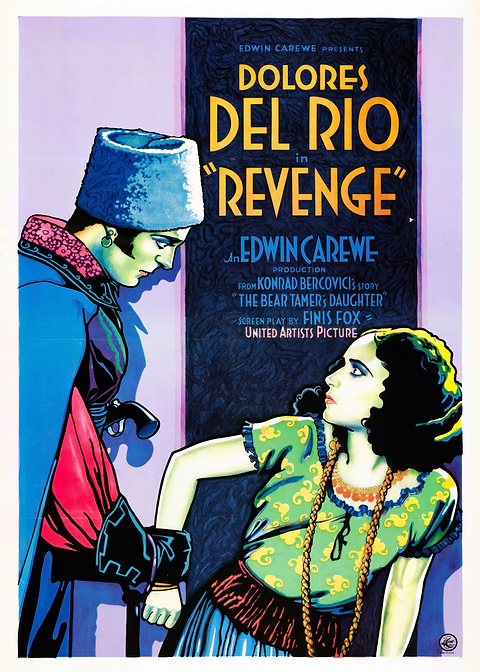 Dolores Del Rio in Revenge Movie Poster — vintage film art printed on metal